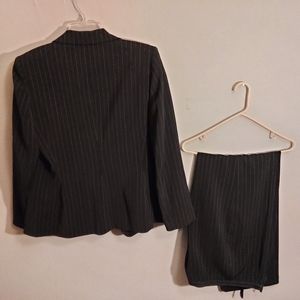 "Le Suit"~Black Pinstriped Suit size 12
